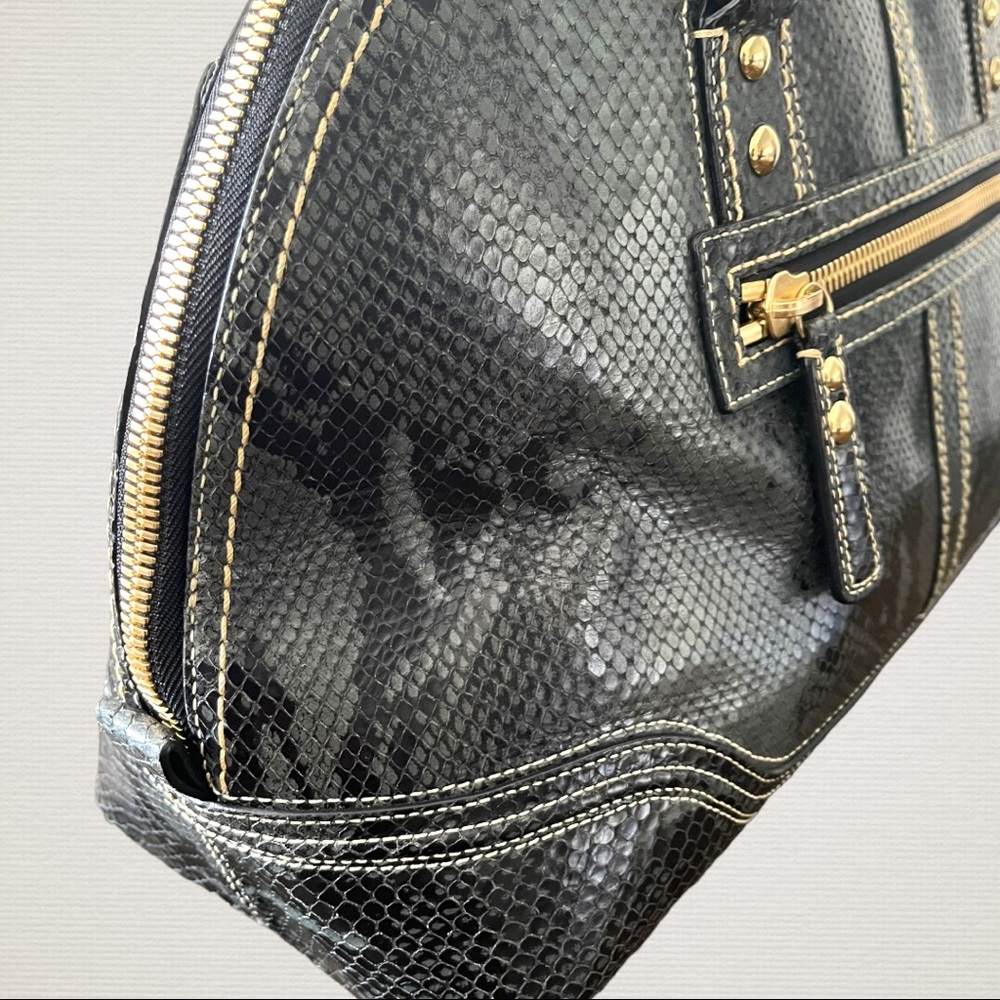 Vintage Y2k Coach Python Miranda Embossed Leather… - image 5